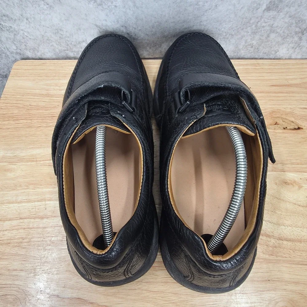 Dr Comfort Scott Comfort Shoes Mens 11.5 W Black Leather Strap Diabetic Comfort